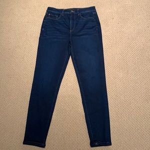 Ann Taylor high waisted skinny jeans dark blue size 10